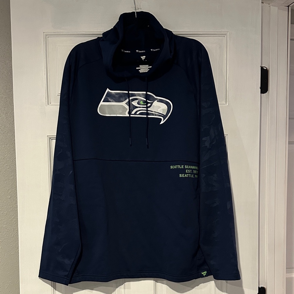 Fanatics Navy Blue Seattle Seahawks Hoodie